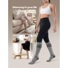 imageMomcozy Compression Socks for Women 2030mmHg Athletic Support Socks for Running Travel Flying Yoga amp Workouts 2 PairsBlackGray