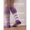 imageMomcozy Compression Socks for Women 2030mmHg Athletic Support Socks for Running Travel Flying Yoga amp Workouts 2 PairsPurpleWhite