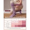 imageMomcozy Compression Socks for Women 2030mmHg Athletic Support Socks for Running Travel Flying Yoga amp Workouts 2 PairsPurpleWhite