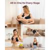 imageMomcozy CoolFit Nursing Bras for Breastfeeding Ultra Stretch Seamless Jelly Strip Maternity Bra Cooling WirelessBlack New Cup