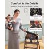 imageMomcozy High Chair 5in1 Convertible Wooden High Chair with FoodGrade Tray Baby Set with Removable Harness and Toddler Tower Highchair for 6 Months to 308 lb Adjustable amp Ergonomic WalnutWalnut