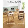 imageMomcozy High Chair 5in1 Convertible Wooden High Chair with FoodGrade Tray Baby Set with Removable Harness and Toddler Tower Highchair for 6 Months to 308 lb Adjustable amp Ergonomic WalnutWalnut