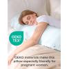 imageMomcozy JShaped Pregnancy Pillow for Sleeping with Cooling Cover Side Sleeper Support for Belly Hip amp Leg Deep GreyBlue