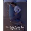 imageMomcozy JShaped Pregnancy Pillow for Sleeping with Cooling Cover Side Sleeper Support for Belly Hip amp Leg Deep GreyCooling Fabric  Deep Grey