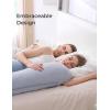imageMomcozy JShaped Pregnancy Pillow for Sleeping with Cooling Cover Side Sleeper Support for Belly Hip amp Leg Deep GreyGrey