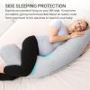 imageMomcozy JShaped Pregnancy Pillow for Sleeping with Cooling Cover Side Sleeper Support for Belly Hip amp Leg Deep GreyGrey