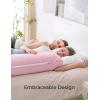 imageMomcozy JShaped Pregnancy Pillow for Sleeping with Cooling Cover Side Sleeper Support for Belly Hip amp Leg Deep GreyPink