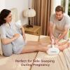 imageMomcozy Knee Pillow for Side Sleepers Soft Memory Foam amp PinchFree Design Relieve Knee Leg and Sciatica Pain Adjustable Elastic Strap Ideal for Pregnant Women and Seniors Crystal Velvet in GrayCream White