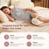 imageMomcozy Knee Pillow for Side Sleepers Soft Memory Foam amp PinchFree Design Relieve Knee Leg and Sciatica Pain Adjustable Elastic Strap Ideal for Pregnant Women and Seniors Crystal Velvet in GrayCream White