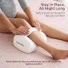 imageMomcozy Knee Pillow for Side Sleepers Soft Memory Foam amp PinchFree Design Relieve Knee Leg and Sciatica Pain Adjustable Elastic Strap Ideal for Pregnant Women and Seniors Crystal Velvet in GrayIvory