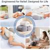imageMomcozy Knee Pillow for Side Sleepers Soft Memory Foam amp PinchFree Design Relieve Knee Leg and Sciatica Pain Adjustable Elastic Strap Ideal for Pregnant Women and Seniors Crystal Velvet in GrayGray