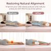 imageMomcozy Knee Pillow for Side Sleepers Soft Memory Foam amp PinchFree Design Relieve Knee Leg and Sciatica Pain Adjustable Elastic Strap Ideal for Pregnant Women and Seniors Crystal Velvet in GrayIvory