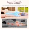 imageMomcozy Knee Pillow for Side Sleepers Soft Memory Foam amp PinchFree Design Relieve Knee Leg and Sciatica Pain Adjustable Elastic Strap Ideal for Pregnant Women and Seniors Crystal Velvet in GrayCrystal Velvet Gray