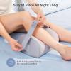 imageMomcozy Knee Pillow for Side Sleepers Soft Memory Foam amp PinchFree Design Relieve Knee Leg and Sciatica Pain Adjustable Elastic Strap Ideal for Pregnant Women and Seniors Crystal Velvet in GrayGray