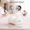 imageMomcozy Knee Pillow for Side Sleepers Soft Memory Foam amp PinchFree Design Relieve Knee Leg and Sciatica Pain Adjustable Elastic Strap Ideal for Pregnant Women and Seniors Crystal Velvet in GrayIvory