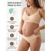 imageMomcozy Maternity Underwear VFront Seamless Maternity Panties Cotton Gusset Pregnancy Underwear Under BumpBlack almond oyster Pink brown4pk