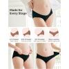 imageMomcozy Maternity Underwear VFront Seamless Maternity Panties Cotton Gusset Pregnancy Underwear Under BumpBlack almond oyster Pink brown4pk