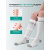 imageMomcozy Medical Grade Compression Socks 2030 mmHg FDA Registered Graduated Support Socks for Circulation amp Recovery 2 PairsWhitePink