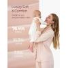 imageMomcozy Postpartum Nursing Pajama Set for Women 2 Piece Long Sleeve V Neck Button Down Cotton Maternity Lounge Pjs PinkPink