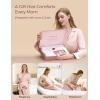 imageMomcozy Postpartum Nursing Pajama Set for Women 2 Piece Long Sleeve V Neck Button Down Cotton Maternity Lounge Pjs PinkPink