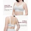 imageMomcozy Seamless US Cotton Wireless Bras for Women Comfortable Full Coverage Bra with Fixed Pads for Everyday Wear Light Gray