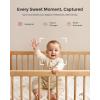 imageMomcozy Smart Baby Monitor ContactFree Vitals Monitoring 2K HD Night Vision AIPowered Safety Detection SoundMotionCry Notifications Sleep Report 245GHz WiFi Connection 2Way Audio BM08