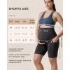 imageMomcozy Women Maternity Biker Shorts with Pocket 6 Over Belly High Waisted Pregnancy Yoga Shorts Seamless Casual ActivewearDusty Blue