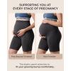 imageMomcozy Women Maternity Biker Shorts with Pocket 6 Over Belly High Waisted Pregnancy Yoga Shorts Seamless Casual ActivewearDusty Blue