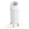 imageMomcozy Diaper Pail with Patented TripleSeal Odor Control Wide Opening Ergonomic Height Large Capacity with Viewing Window Childproof Lock Fits Standard Trash BagsRegular
