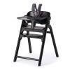 imageMomcozy High Chair 5in1 Convertible Wooden High Chair with FoodGrade Tray Baby Set with Removable Harness and Toddler Tower Highchair for 6 Months to 308 lb Adjustable amp Ergonomic WalnutMidnight Black