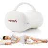 imageMomcozy Knee Pillow for Side Sleepers Soft Memory Foam amp PinchFree Design Relieve Knee Leg and Sciatica Pain Adjustable Elastic Strap Ideal for Pregnant Women and Seniors Crystal Velvet in GrayCream White