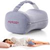 imageMomcozy Knee Pillow for Side Sleepers Soft Memory Foam amp PinchFree Design Relieve Knee Leg and Sciatica Pain Adjustable Elastic Strap Ideal for Pregnant Women and Seniors Crystal Velvet in GrayCrystal Velvet Gray