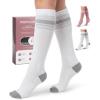 imageMomcozy Medical Grade Compression Socks 2030 mmHg FDA Registered Graduated Support Socks for Circulation amp Recovery 2 PairsWhitePink