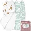 imageMomcozy Swaddles for Newborns Quiet Fastener Swaddle Suitable for Infant 03 Months NewParentFriendly Sleep Sack Reduce Startle Reflex Newborn Boys Girls Registry Essentials 2Pack SerenityBravery