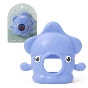 imageMomcozy 2 Pack Baby Teething Toys Food Grade Silicone Baby Teethers for 012 Months Baby Teether Mitten Wrist Teether Set Easy Grip Teething Relief with Multiple Chew Points RedampGrass GreenBlue