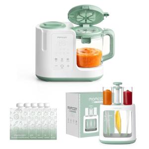imageMomcozy Baby Food Maker amp Squeeze station  OneStep Auto Steam amp Blend Food Processor and Pouch Filler for Homemade Baby Puree