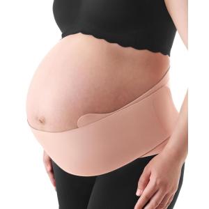 imageMomcozy Belly Bands for Pregnant Women OnePiece amp Portable Pregnancy Belly Band with Ergonest Back Support amp Breathable Fabric  Adjustable Maternity Belt for SmallRoundHighCarrying BellyOyster Pink