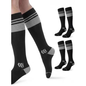 imageMomcozy Compression Socks for Women 2030mmHg Athletic Support Socks for Running Travel Flying Yoga amp Workouts 2 PairsBlackBlack