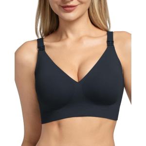 imageMomcozy CoolFit Nursing Bras for Breastfeeding Ultra Stretch Seamless Jelly Strip Maternity Bra Cooling WirelessBlack New Cup