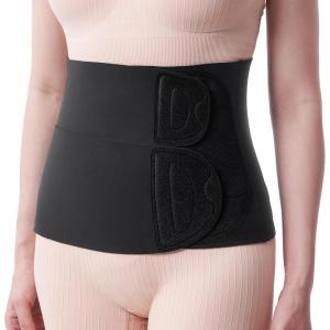 imageMomcozy Ergowrap Abdominal Binder Postpartum Post Surgery Belly Binder with 3D Lifting amp Back Support 9 Tummy Tuck Compression Garment9  Black