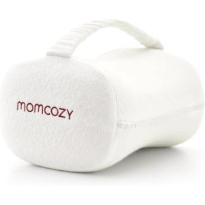 imageMomcozy Knee Pillow for Side Sleepers Soft Memory Foam amp PinchFree Design Relieve Knee Leg and Sciatica Pain Adjustable Elastic Strap Ideal for Pregnant Women and Seniors Crystal Velvet in GrayIvory