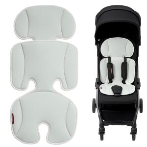 imageMomcozy Stroller Cooling Pad  Detachable 2Piece Cooling Cushion  Universal Soft Cooler Pad Breathable amp Adjustable Car Seat Liner  Fits Strollers Car Seat Swing High Chair BassinetLight Gray