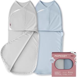 imageMomcozy Swaddles for Newborns Quiet Fastener Swaddle Suitable for Infant 03 Months NewParentFriendly Sleep Sack Reduce Startle Reflex Newborn Boys Girls Registry Essentials 2Pack SerenityDrift