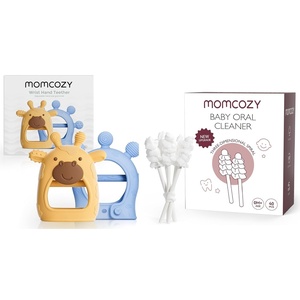 image:imageMomcozy Baby Tongue Cleaner Gauze and Baby Teether Toys