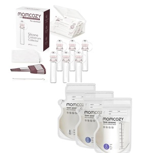 image:imageMomcozy Colostrum Collector Reusable Breast Milk Collector with Storage Case and Cotton Wipe Easy Pour Breastmilk Storage Bag 8Oz