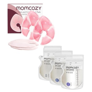 image:imageMomcozy Larger Breast Therapy Packs Hot and Cold Breast Pads with 2 Soft Covers amp Momcozy Easy Pour Breastmilk Storage Bag 8Oz