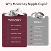 image:imageMomcozy 999 Silver Nursing Cups HoleFree Nipple Shields for Breastfeeding Metal Silver Covers for Newborns XXLXLHolefree