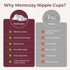 image:imageMomcozy 999 Silver Nursing Cups HoleFree Nipple Shields for Breastfeeding Metal Silver Covers for Newborns XXLXXLargeHole
