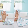 image:imageMomcozy Baby Towel with Hooded  Ultra Soft amp Absorbent Large Bath Towel Set for Comfort amp Gentle on Babys Skin  Shower Gift amp Bath Essential amp Baby Registry Search for NewbornInfantToddlerKidsMarine Turtle Magic