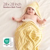 image:imageMomcozy Baby Towel with Hooded  Ultra Soft amp Absorbent Large Bath Towel Set for Comfort amp Gentle on Babys Skin  Shower Gift amp Bath Essential amp Baby Registry Search for NewbornInfantToddlerKidsLemon Leaves